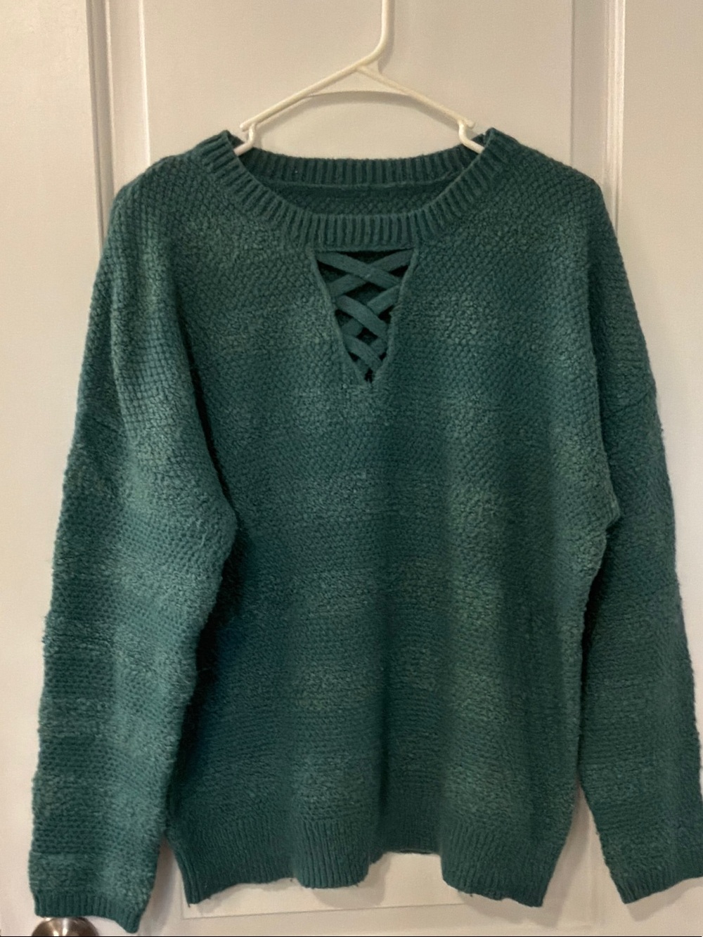 Boutique Lace Up Detail Women's Sweater